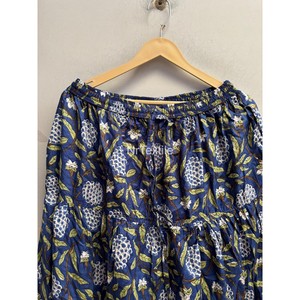 Jupe midi à imprimé floral, coupe évasée, taille élastique, style bohème, en mousseline de soie, coupe ample, ourlet à volants, pour toutes les saisons - Product Image 5