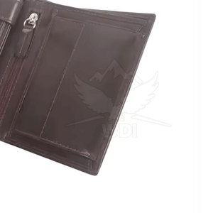 Portefeuille en cuir véritable fait main entièrement personnalisé avec fermeture éclair, léger, vente directe d'usine, haute qualité, best-seller, portefeuilles pour hommes - Product Image 5