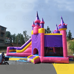Hot nhỏ <span class=keywords><strong>Inflatable</strong></span> rắn màu hồng vàng Công chúa nhảy lâu đài bouncy nhà trả lại <span class=keywords><strong>Combo</strong></span> - Product Image 1