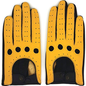 Gants de conduite en cuir pour hommes, design en cuir véritable souple, gants de conduite pour femmes, respirants, gants de conduite classiques en cuir - Product Image 2