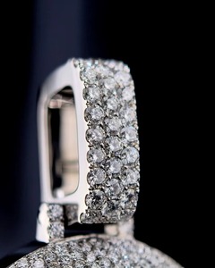Colgante estilo rapero hip hop, personalizado con moissanita VVS, para hombre, en plata 925 chapada en oro blanco. - Product Image 3