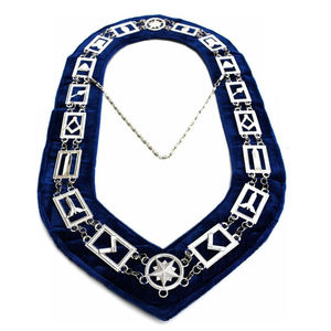 Collier maçonnique élégant et durable en métal, réglable, au design confortable, idéal pour les cérémonies, les rituels, les événements et les réunions de loges. - Product Image 1