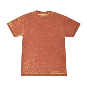 T-shirt ample vintage délavé effet soleil, grande taille, respirant, anti-boulochage, style hip-hop, épaules tombantes, streetwear rétro - Product Image 1