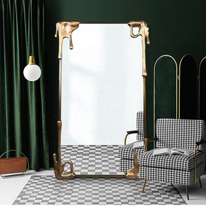 Modern <b>Antique</b> Customized Metal Bar Design for Door Bar Internet Cafe Restaurant Decoration Mirror - Product Image 1