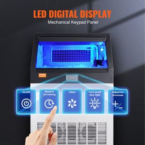 Macchina per il ghiaccio commerciale da cucina a armadio, 160 libbre/24H, 80 cubetti di ghiaccio in 12-15 minuti, produttore di ghiaccio da 66 libbre - Product Image 3