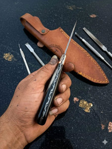 NEW FRIEND INDUSTRIES Couteau de chef japonais professionnel forgé à la main en cuivre Damas, lame de 8 pouces, outil de cuisine ambidextre - Product Image 2