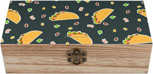 Conteneur de stockage rectangulaire en bois décoratif et écologique avec couvercle, étui élégant de rangement de bijoux pour boîtes à souvenirs - Product Image 2