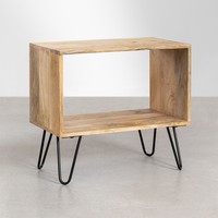 Table d'appoint en bois de manguier Vandana Amber Contour