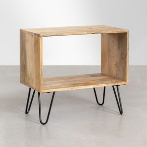 Table d'appoint en bois de manguier Vandana Amber Contour - Product Image 2