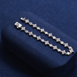 Bracelet papillon en argent 925 avec diamants de laboratoire, taille baguette et ronde, maillons tennis, bijoux de luxe, cadeau - Product Image 3