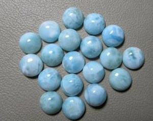 Larimar naturel cabochon rond, pierre précieuse en vrac, minéral bleu pour la fabrication de bijoux fins, pendentifs, bagues, vente en gros, tiers - Product Image 3