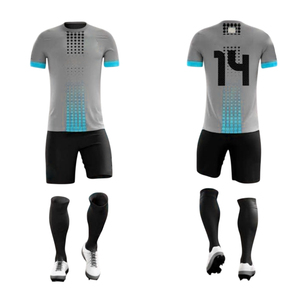 Tenue de football personnalisée par sublimation, ensemble maillot et short, doux, respirant, séchage rapide, anti-UV, équipement de football - Product Image 2
