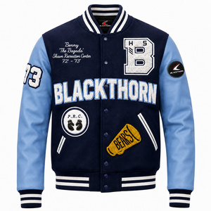 Chaqueta Varsity OEM para Hombre, Cuerpo de Lana, Mangas de Cuero, Logotipo Bordado, Estilo Invernal, Chaqueta Letterman, Chaqueta Bomber - Product Image 5