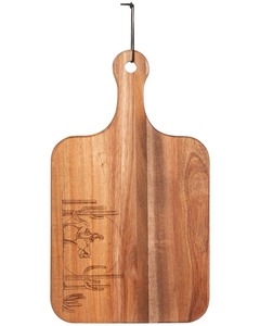 Tabla de Cortar de Madera de Diseño Antiguo, Tabla para Cortar Alimentos, Verduras y Queso, Color Madera Natural, Apta para Lavavajillas, Uso en Cocina y Hotel - Product Image 1
