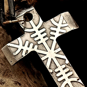 Handcrafted Viking Cross Pendant Necklace Vintage Norse Style Metal Amulet Cord Prime Crafts International OEM 1 Year Warranty - Product Image 6