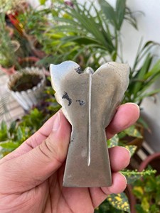 Figurine d'ange en pyrite sculptée à la main, ange gardien en pierre précieuse, Feng Shui, respectueux de l'environnement, fabricant OEM ODM - Product Image 4