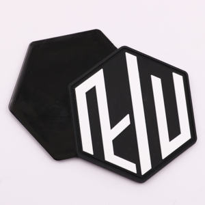 Patch en caoutchouc 3D hexagonal noir et blanc, design tactique en relief, à coller - Product Image 5