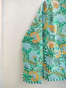 2026 Hot Selling Handmade Indian Knitted Breathable <b>Quilted</b> Cotton Jacket Boho Floral Outerwear for Women - Product Image 3