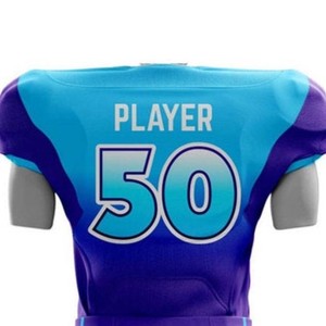 Equipación de Fútbol Americano, Conjunto Personalizado en Degradado Verde Azulado y Morado, Camiseta de Fútbol Americano, Uniforme de Entrenamiento - Product Image 3