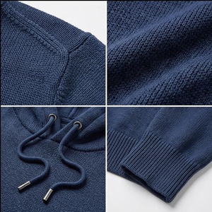 Sweat à capuche tricoté surdimensionné pour homme North Approach avec poche avant et logo en relief – Tenue décontractée pour l'automne - Product Image 4