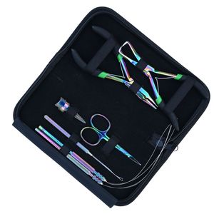 Kit d'outils professionnels pour extensions capillaires : Pince à sertir pour perles, Kit de crochets et boucles, Mini ciseaux, Doigtier de séparation en acier inoxydable - Product Image 6