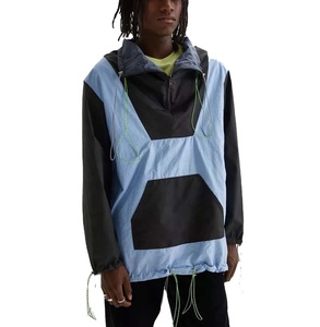เสื้อแจ็คเก็ตกันลมผู้ชาย ผ้าไนลอน 100% แบบไม่มีลาย สำหรับผู้ชาย มีฮู้ด กันฝน เสื้อแจ็คเก็ตกันลมผู้ชาย - Product Image 3