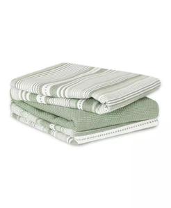 Collezione di stoviglie per tutti i giorni striscia urbana, 20x30 ", verde carciofo, 3 pezzi | Importazioni di Design - Product Image 3