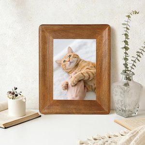 Cadre photo en bois pour le bureau, la maison, l'intérieur, style moderne, minimaliste, rustique, classique, matériau durable, finition lisse. - Product Image 1