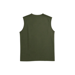 <b>Mens</b> Sleeveless Muscle <b>Tank</b> <b>Top</b> Casual Loose Fit O-Neck Summer Gym Workout Training Streetwear 100% Cotton Washed Knitted - Product Image 2
