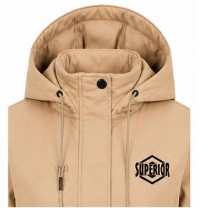 Chaqueta Parka con Capucha para Mujer, con Logotipo Personalizado, Aislamiento Térmico, Tela Impermeable y Cintura Ajustable para Deportes al Aire Libre - Product Image 3