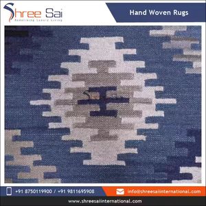 Indian Manufacturer's Best Selling Premium Quality Handwoven Embroidered Cotton <b>Rug</b> Set Modern Geometric Pattern Washable Sale - Product Image 4
