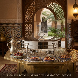 Luxury stainless steel chafing dish <b>buffet</b> <b>warmer</b> with stand fuel holder hotel catering food <b>warmer</b> oval serving dish - Product Image 6