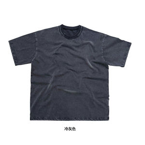 Camiseta Vintage con Logotipo Personalizado, Lavada al Ácido, para Hombre, de Algodón Grueso, Estilo Desgastado, Talla Grande, 100% Algodón - Product Image 3