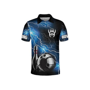 High Quality Custom Sublimation Blank Sportswear Team Polo Shirts Classic Comfortable and Stylish <b>Bowling</b> Shirt for Men - Product Image 2
