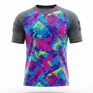 Maillot de gardien de but personnalisé à manches courtes pour équipe – Tenue professionnelle d'entraînement et de match respirante et anti-humidité, grandes tailles, 100 % coton - Product Image 2