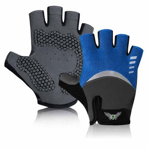 Gants de cyclisme professionnels à fermeture réglable au poignet pour hommes et femmes avec design antidérapant et absorbant les chocs sur la paume - Product Image 1