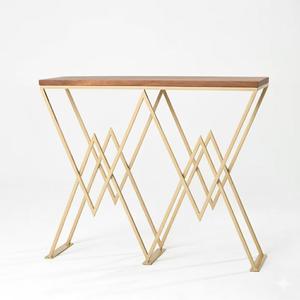 Mesa Consola Rectangular con Tapa de Mármol Negro de la Mejor Calidad, con Base Metálica Única, para Sala de Estar, Muebles de Hotel, Suministro al por Mayor - Product Image 6