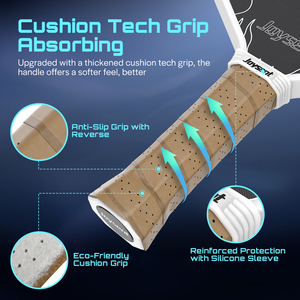 Ben johns pickleball mái chèo eva 4S lõi | T700 sợi carbon bề mặt mờ + PP lõi tổ ong - Product Image 4