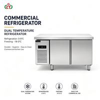 Réfrigérateur de Comptoir Professionnel en Acier Inoxydable à Température Simple/Double, Refroidissement par Air, Prix Direct Usine pour Restaurant