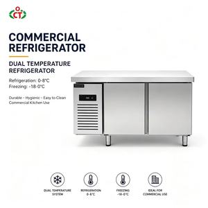Réfrigérateur de Comptoir Professionnel en Acier Inoxydable à Température Simple/Double, Refroidissement par Air, Prix Direct Usine pour Restaurant - Product Image 1