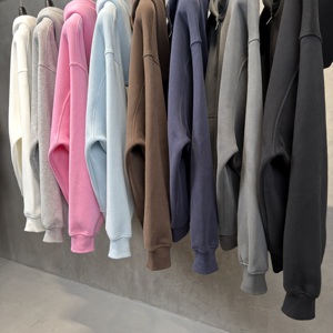 Unisex Oversized <b>Zip</b>-Up <b>Hoodie</b> Fleece Cotton Solid Color Casual Sweatshirt with Kangaroo <b>Pocket</b> Winter Wear <b>Hoodie</b> - Product Image 2