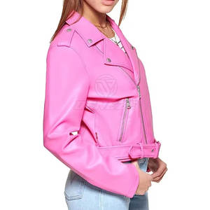Chaqueta de Cuero para Mujer, Venta al Por Mayor, Servicio OEM, Nueva Moda, Resistente al Viento, Transpirable - Product Image 3