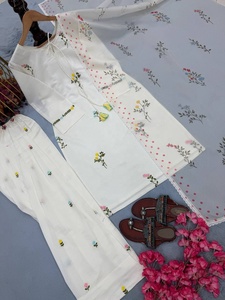 Salwar Kameez Tradicional Exclusivo para Mujer con Bordado Floral, Ropa Casual Estilo Indio Pakistaní - Product Image 5