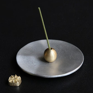 Porte-encens rond en laiton, design moderne, pour bâtonnets d'encens, idéal pour le spa - Product Image 4
