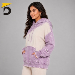 Sudadera Moderna para Mujer con Estilo Desgastado, Combinando Comodidad Suave, Detalles Vintage y una Silueta Relajada para Atuendos Casuales - Product Image 5