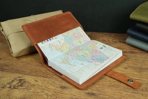 Diarios de cuero genuino, cubierta de cuero de vaca suave hecha a mano, cuaderno de viaje, aventura turística - Product Image 4