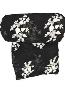 Tela de Chifón Negra Estampada, Ligera y Transpirable, de Primera Calidad, para Confección de Vestidos, Saris y Dupattas para Niñas y Mujeres - Product Image 4