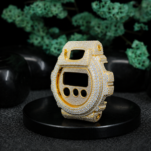 Luxury Iced Out <b>Smart</b> <b>Watch</b> Case Moissanite Diamond Hip Hop <b>Watch</b> Bezel 925 Sterling <b>Silver</b> Cover Custom Jewelry - Product Image 5