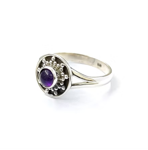 Natural Amethyst Ring 925 Sterling <b>Silver</b> Customized Design Smooth and Comfort Fit Ring Minimalist Jewellery - Product Image 2
