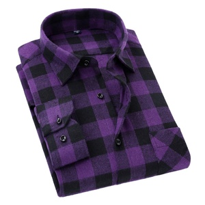 Chemise en flanelle à carreaux pour homme, manches longues, boutonnée, décontractée, 100% coton, respirante, grande taille, pour le printemps et l'automne - Product Image 3